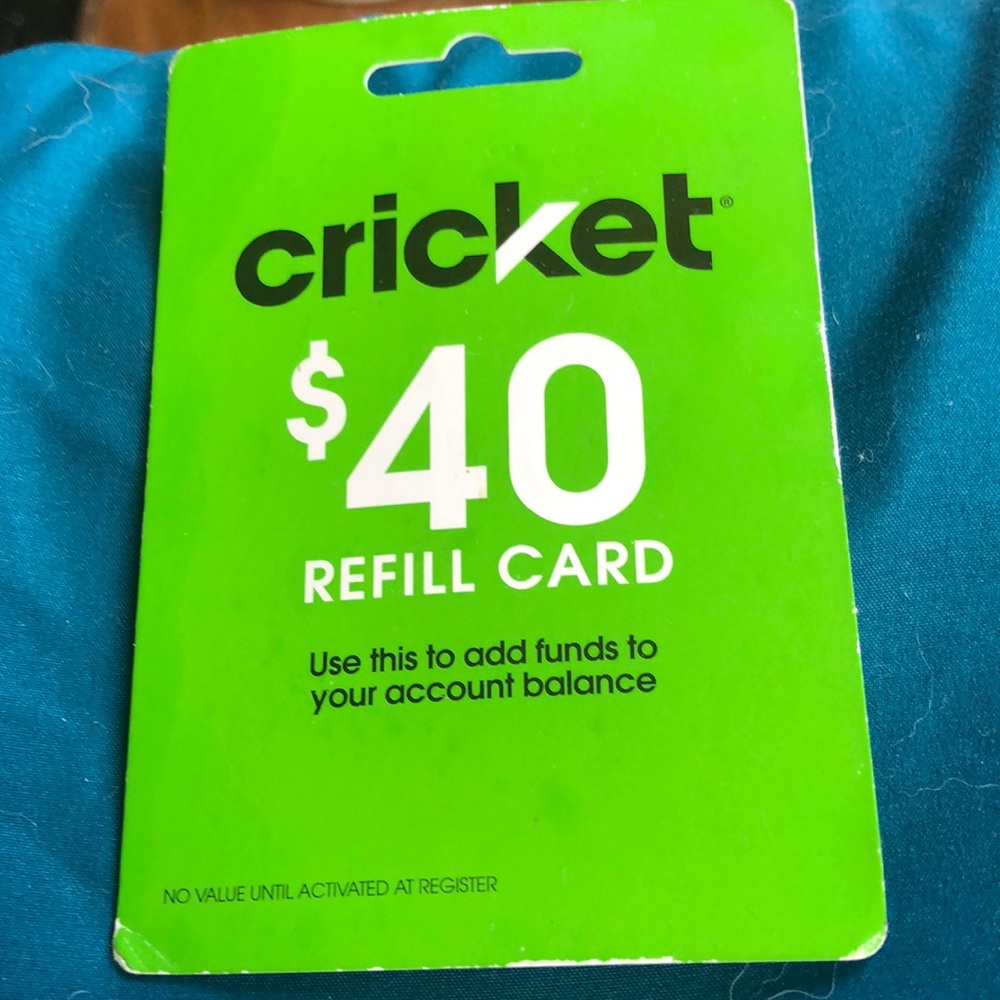 Cricket refill card